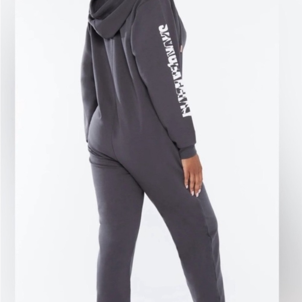 Savage X Fenty - Forever Savage Showgirl Hooded Gray Onesie - Picture 2 of 9